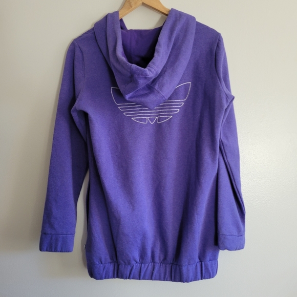 ADIDAS Womens Purple Pullover Hoodie Small - Picture 8 of 8